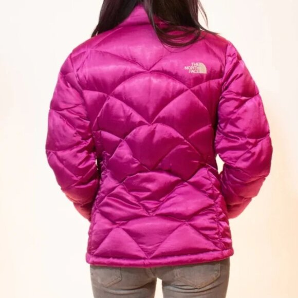 THE NORTH FACE Alis 550 Magenta Satin Quilted Down Puffer Jacket - Picture 2 of 14